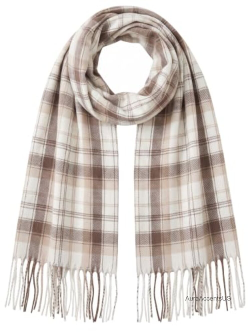Large Tartan Plaid Shawl Wrap Scarf 79 Inch Fringe Unisex Winter